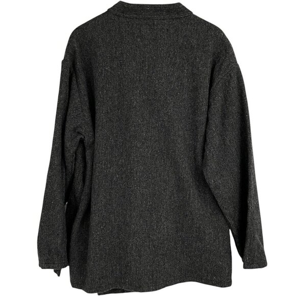 Monitaly AW 16 Size S Men's Jacket Grey Wool Blend Side Closure Wrap Style - Picture 5 of 13